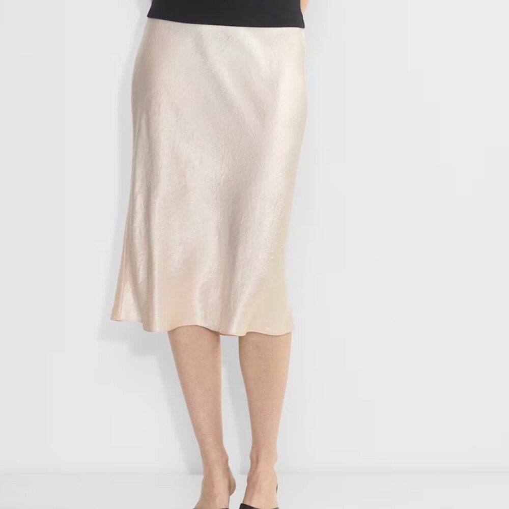 Aritzia Babaton Slip Satin Midi Skirt Denude Size 2